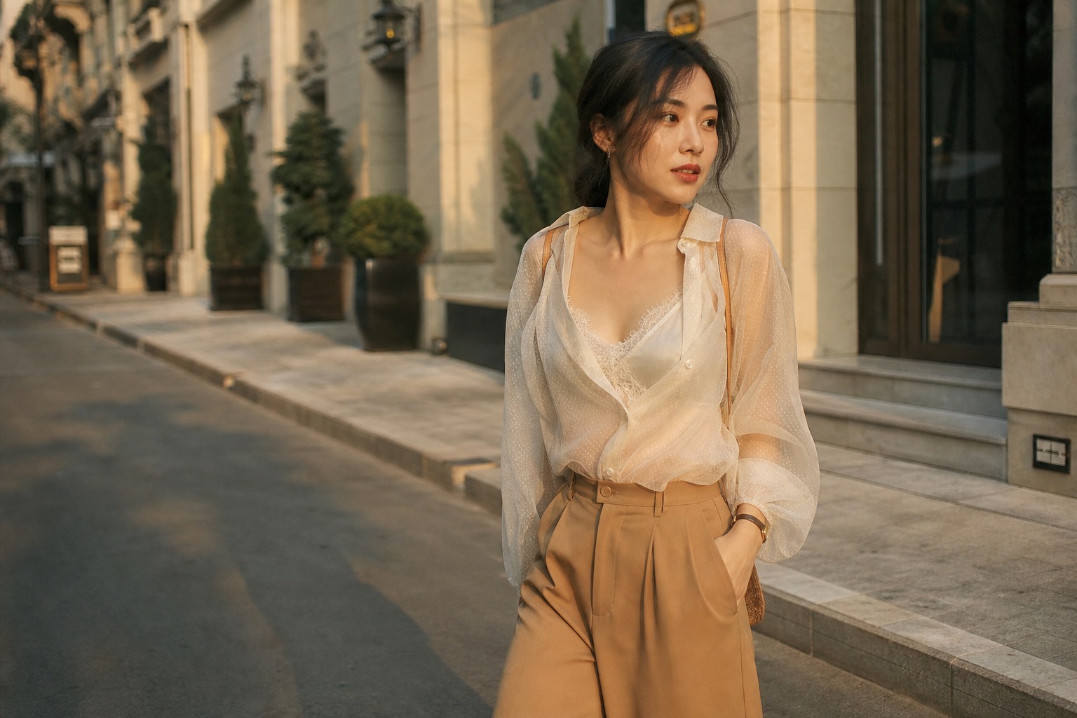 Phối nội y với outfits — xu hướng mặc hở tinh tế